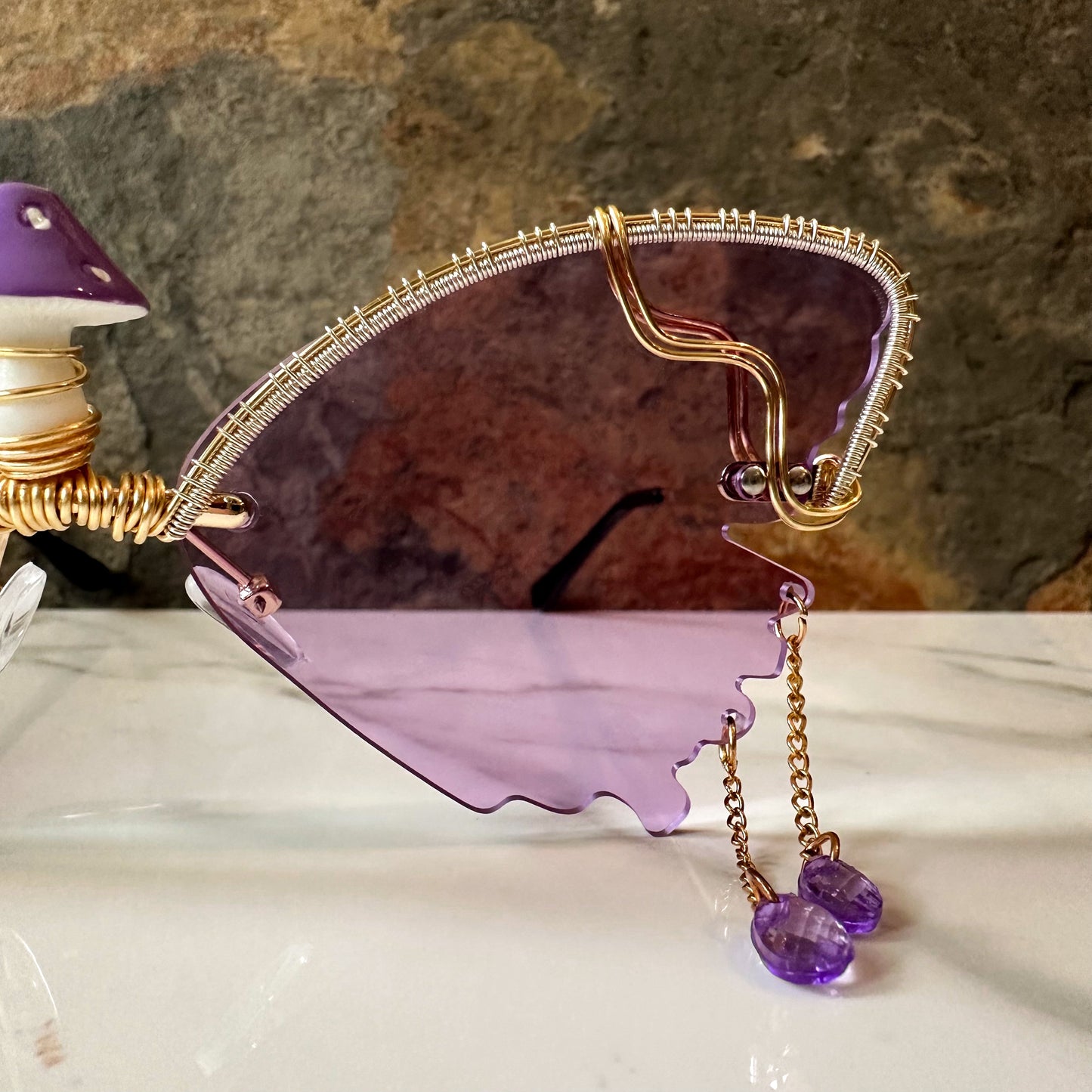 Butterfly Mushroom Sunglasses | Purple