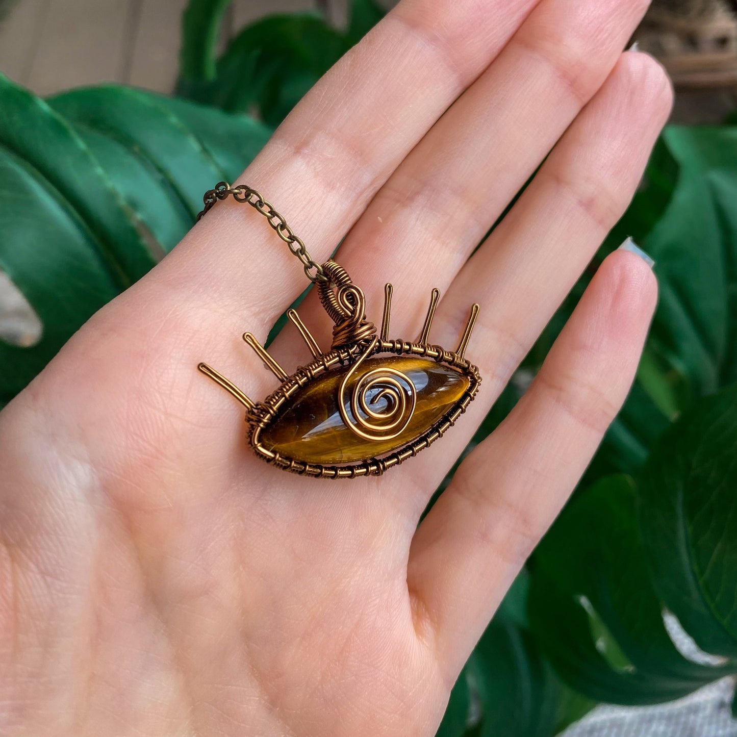 Tigers Eye Third Eye Necklace