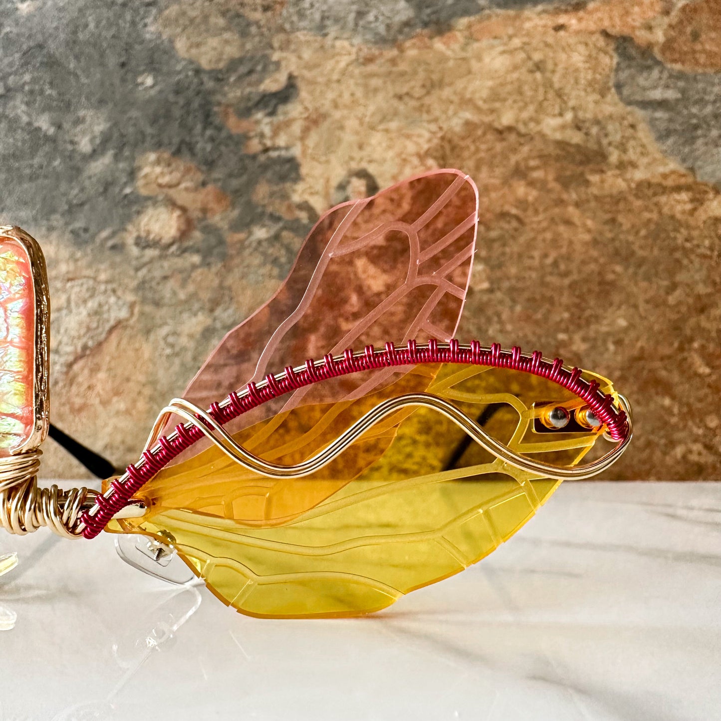 Pink/Yellow Fairy Wing Sunglasses