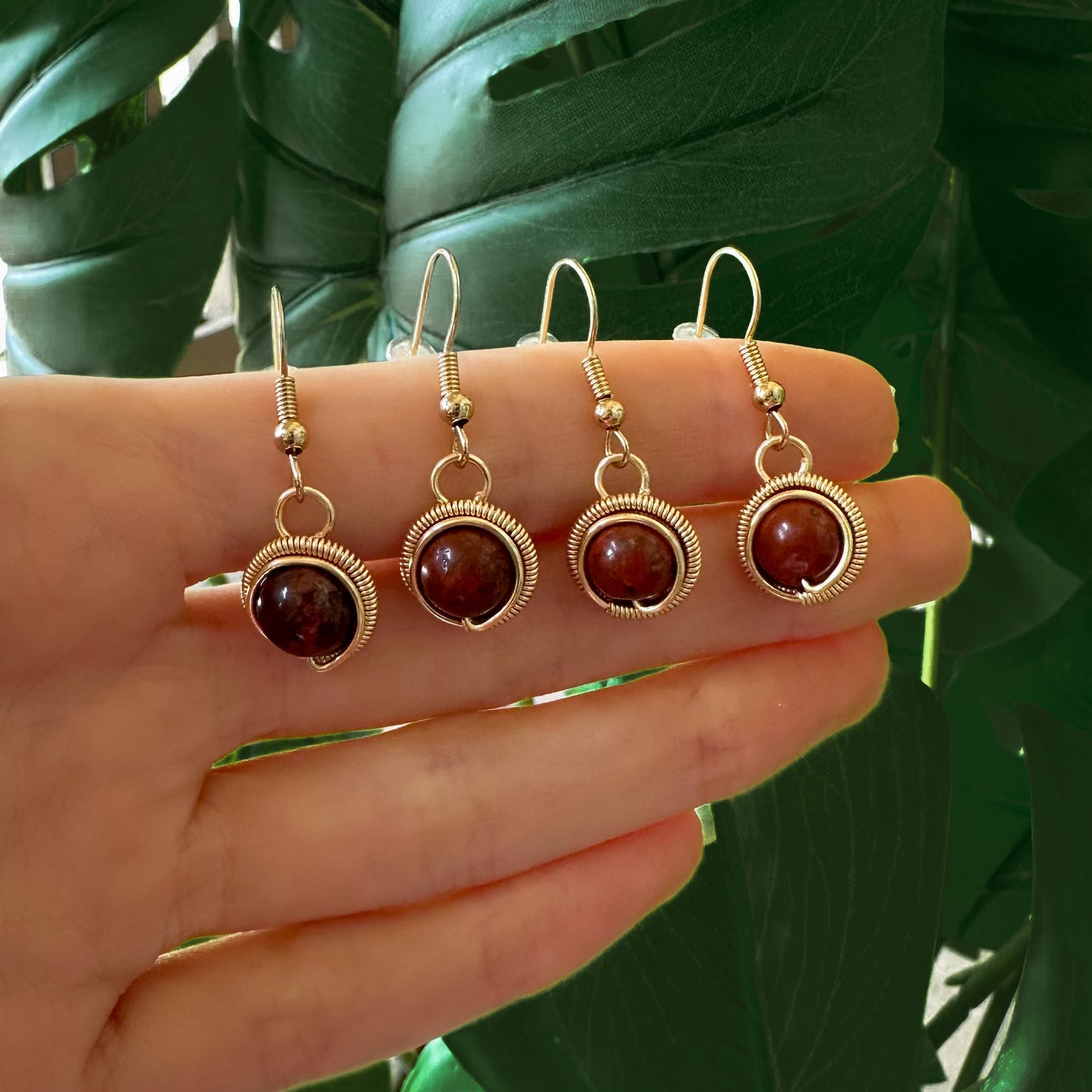 Jasper Earrings | Gold