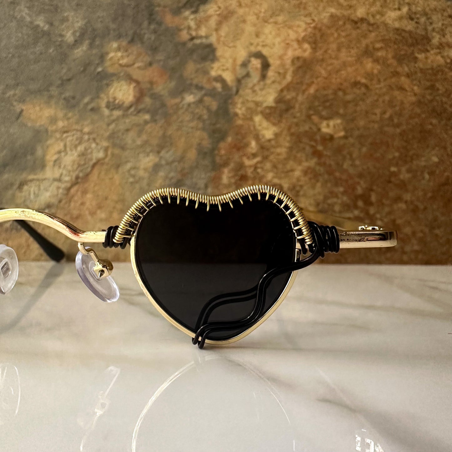 Gold Heart Sunglasses