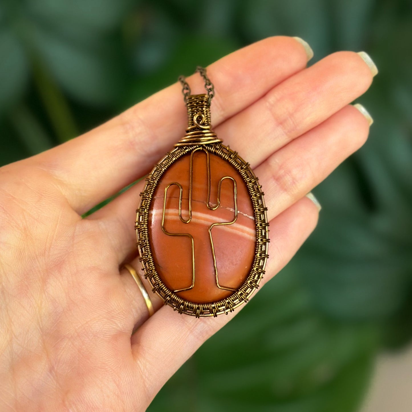 Wonderstone Cactus Pendant