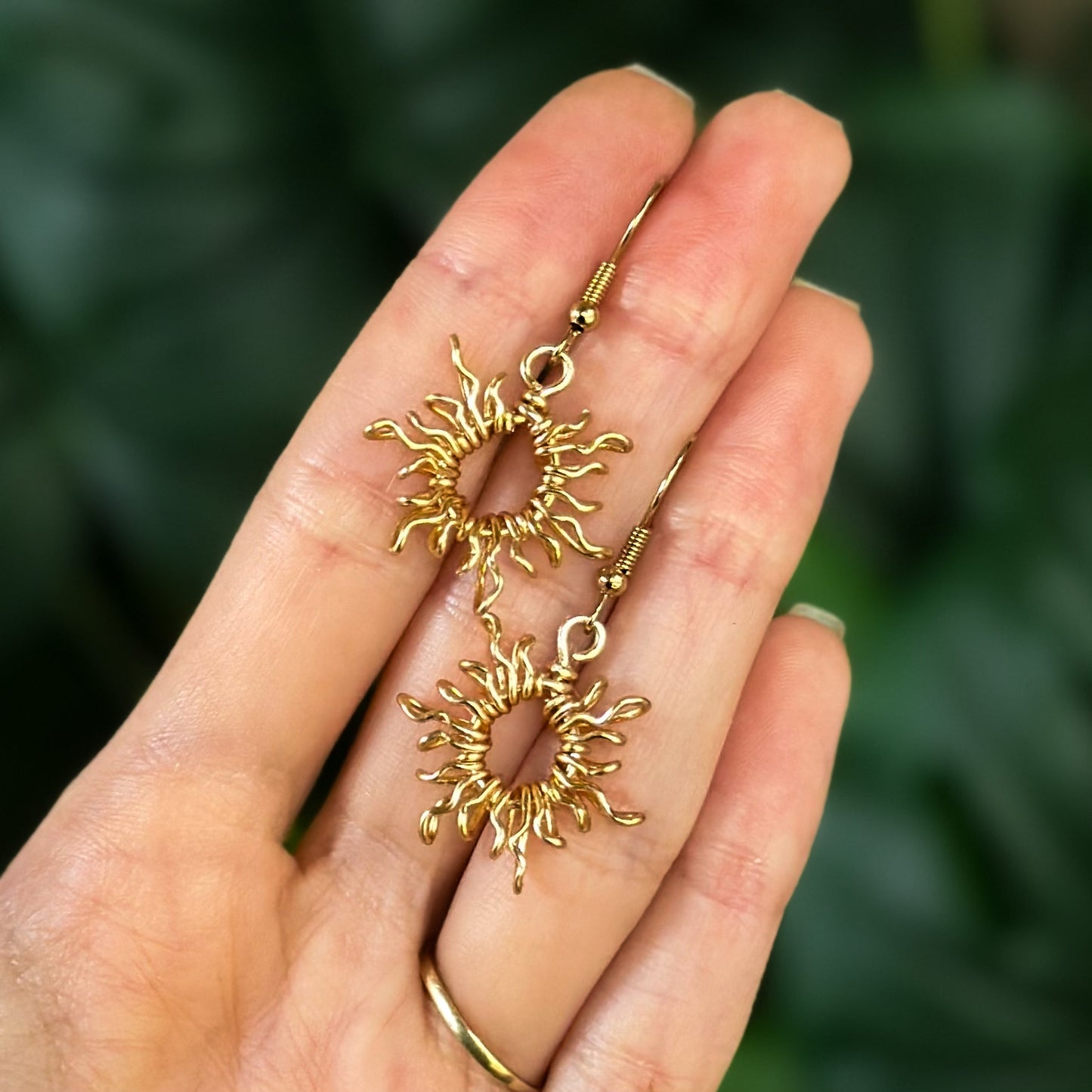 Sun Earrings | Gold