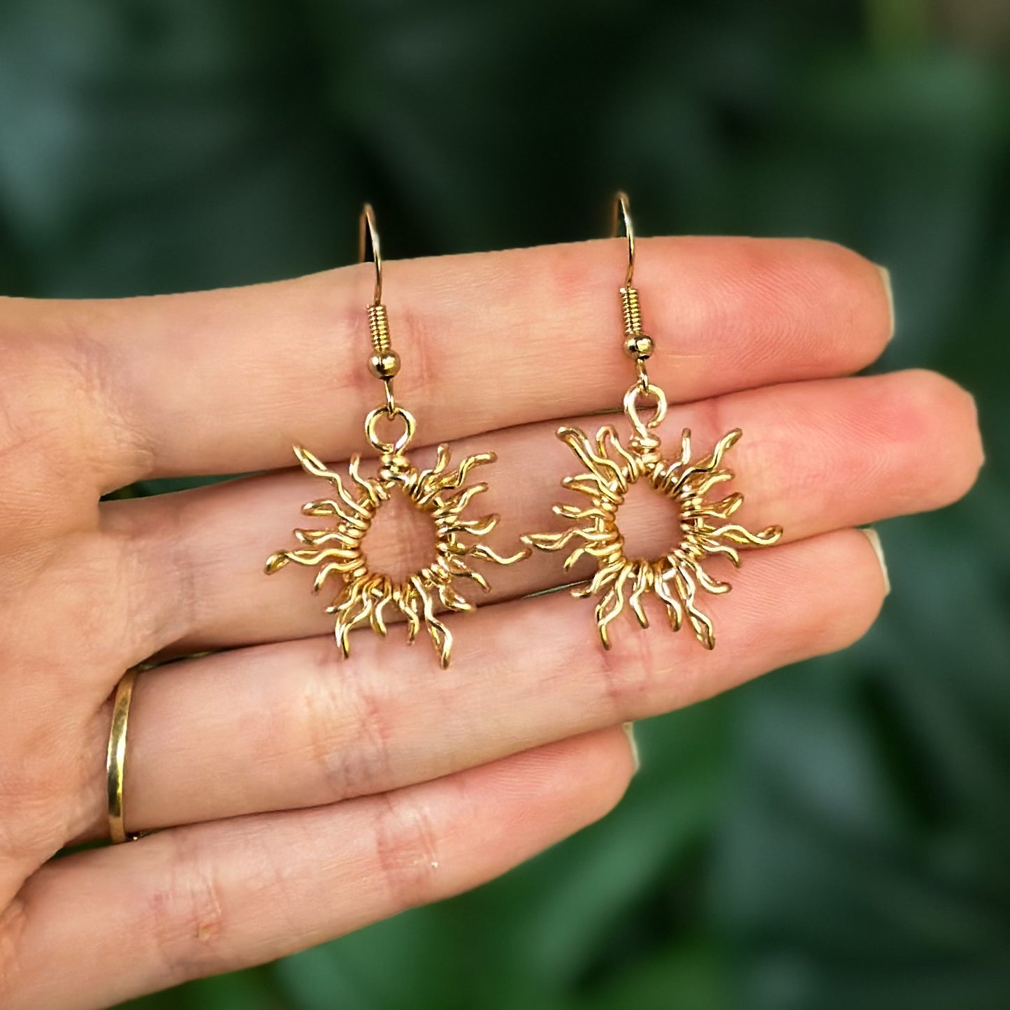 Sun Earrings | Gold