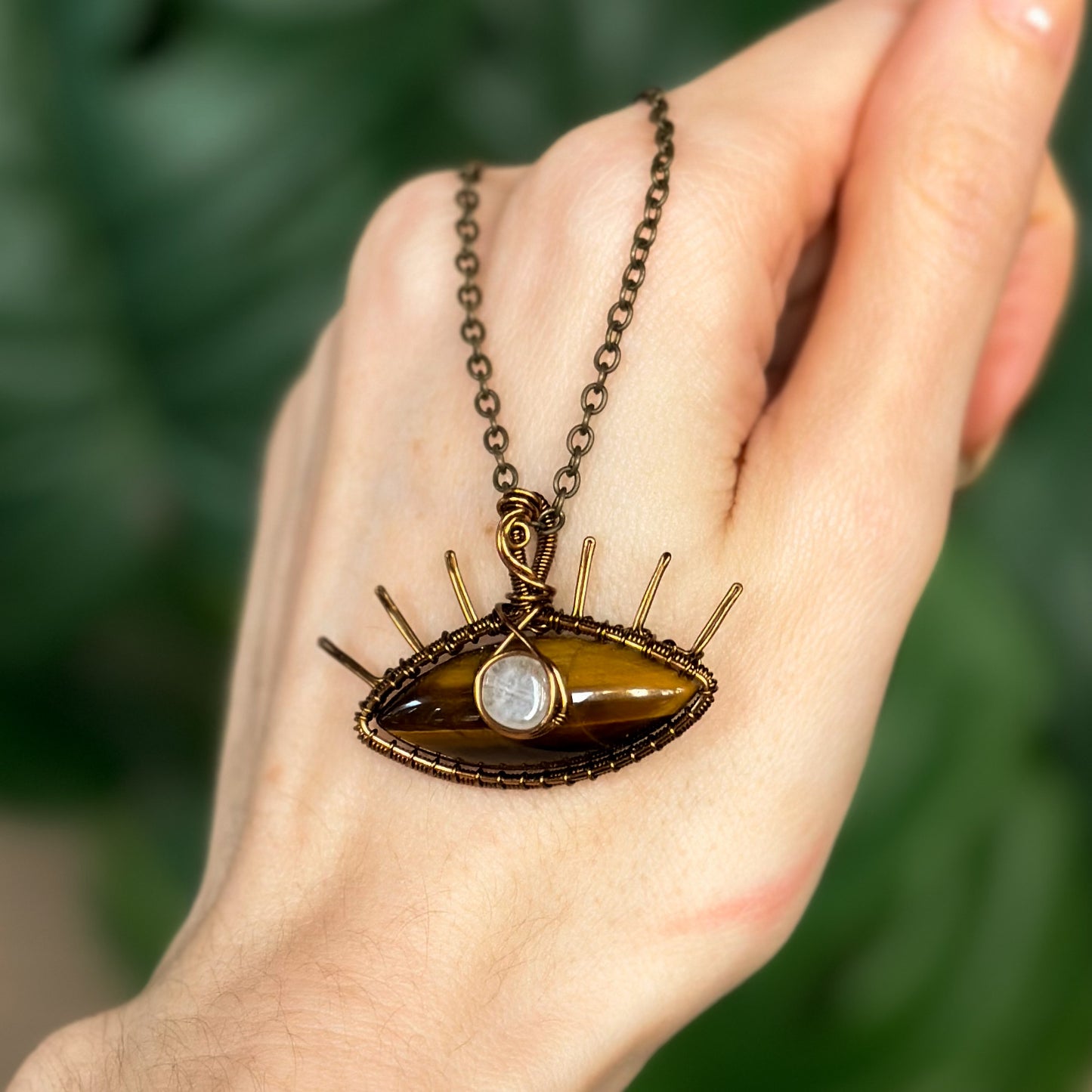 Tigers Eye Third Eye Necklace