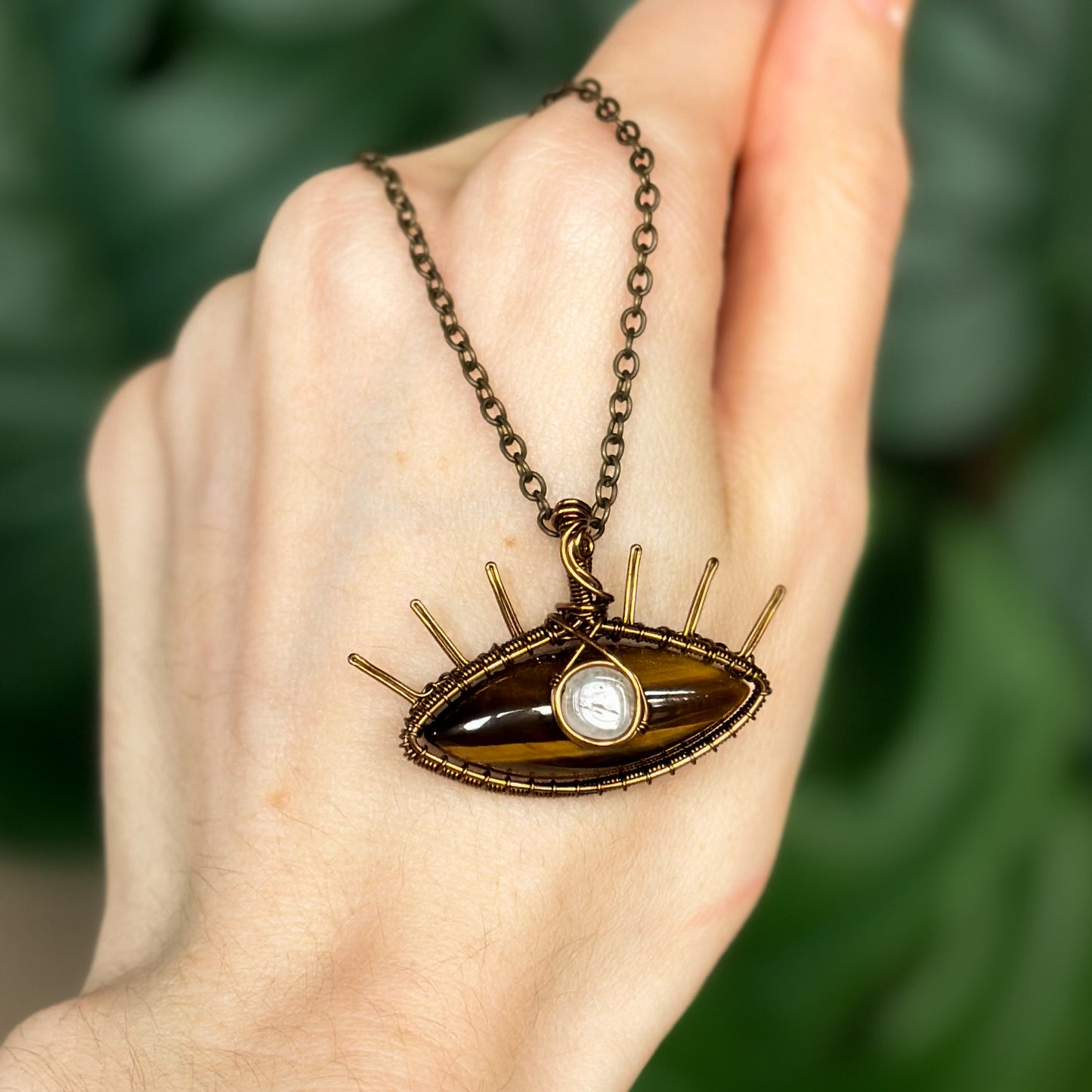 Tigers Eye Third Eye Necklace