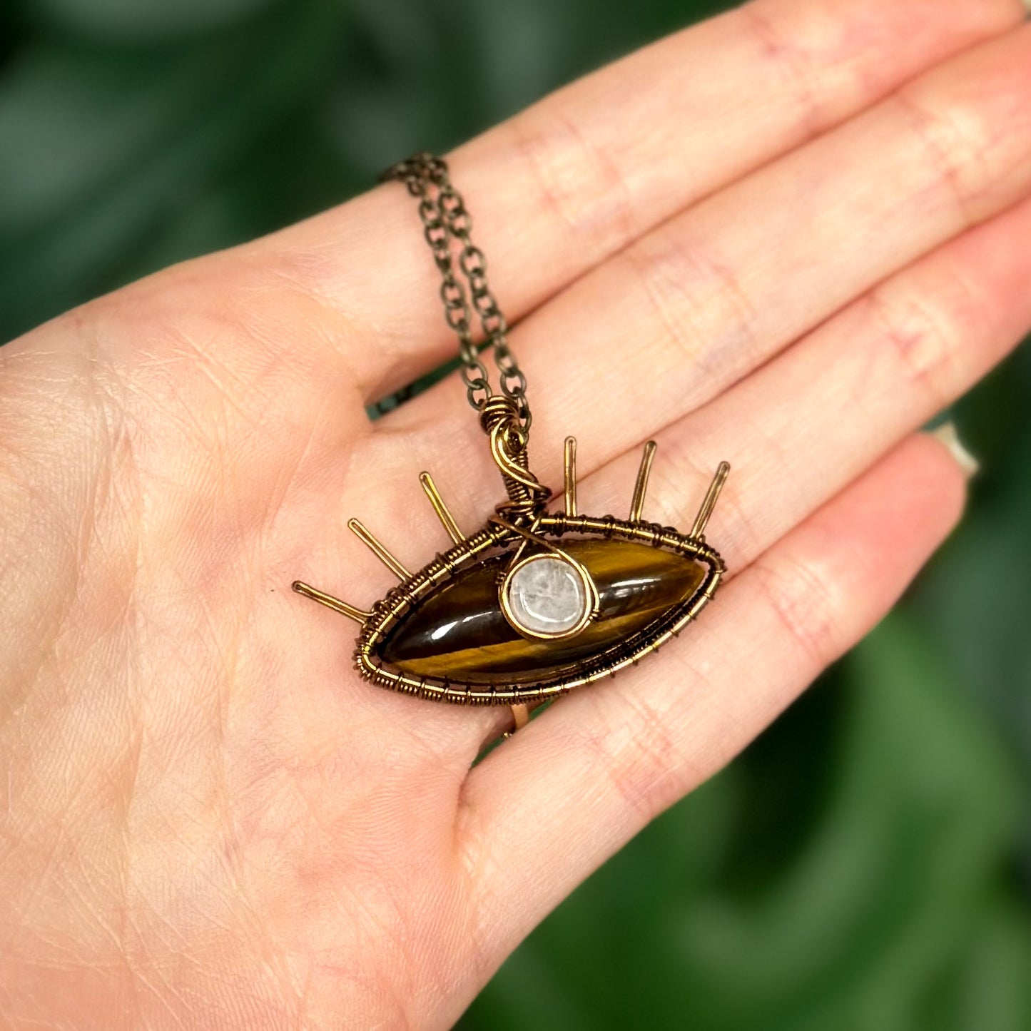 Tigers Eye Third Eye Necklace