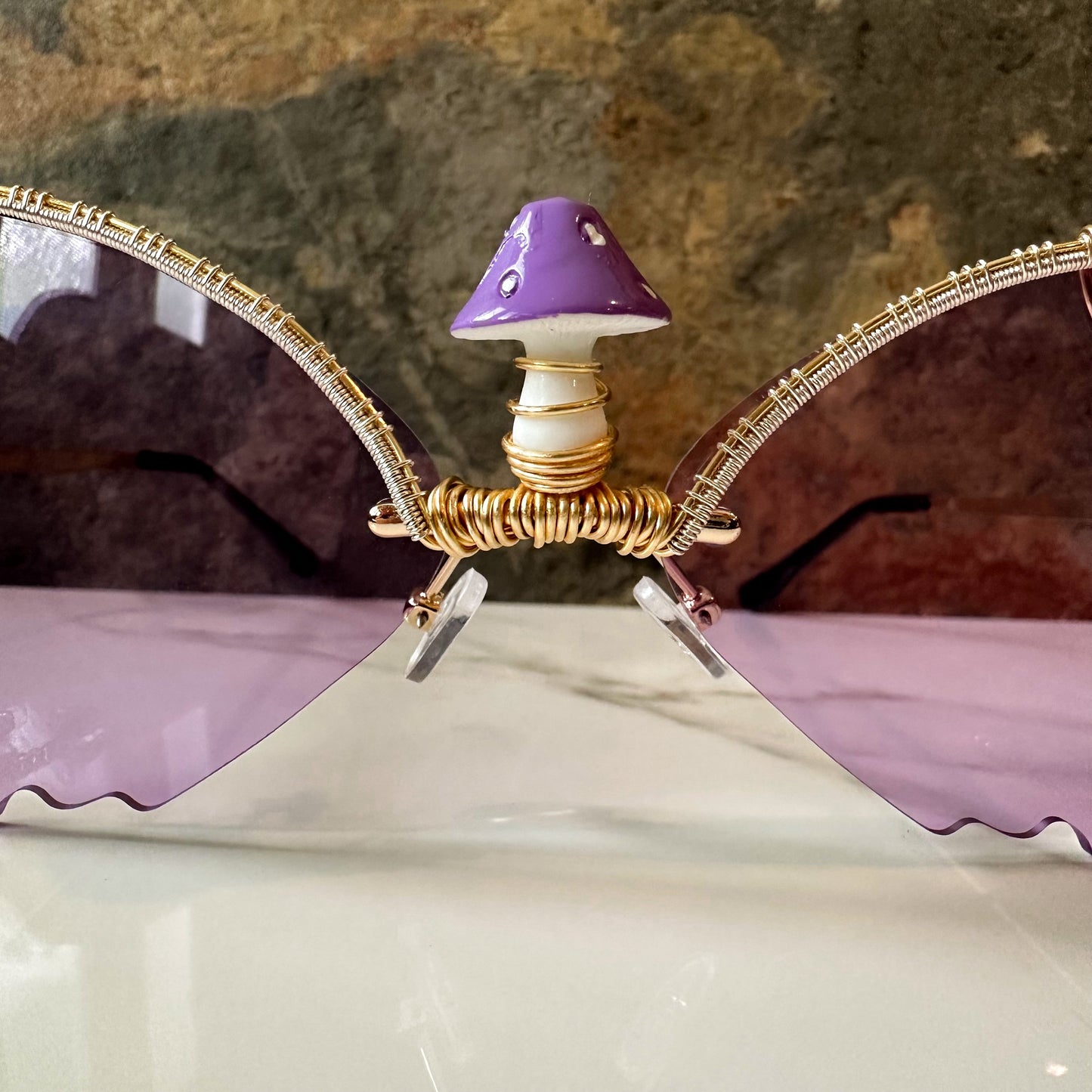 Butterfly Mushroom Sunglasses | Purple