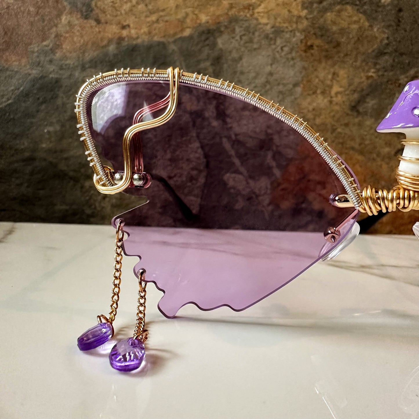 Butterfly Mushroom Sunglasses | Purple