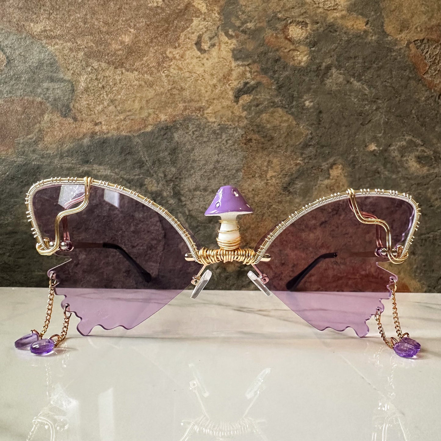 Butterfly Mushroom Sunglasses | Purple