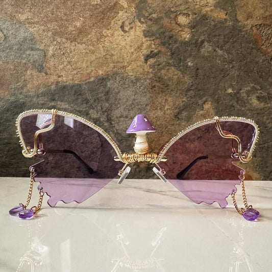 Butterfly Mushroom Sunglasses | Purple