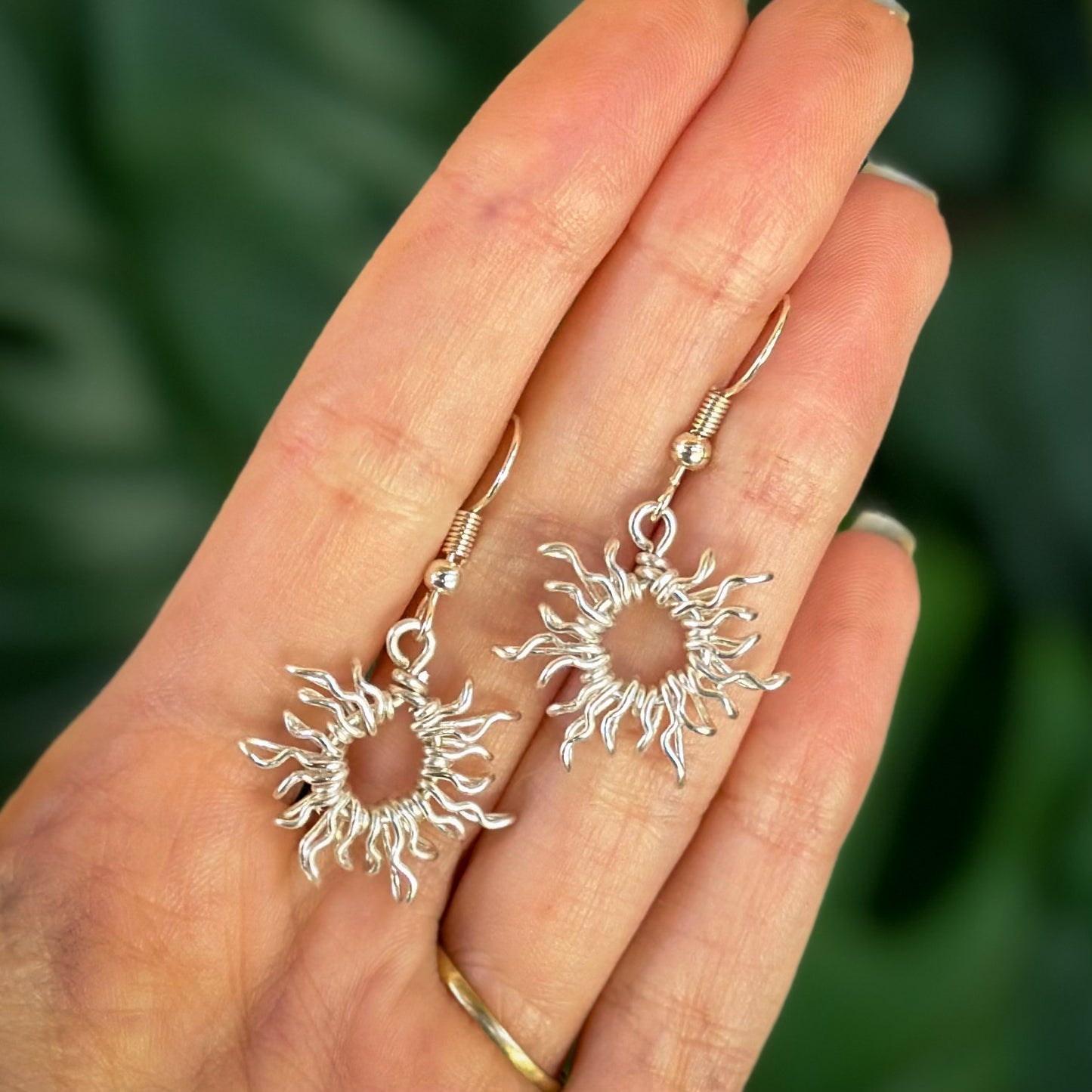 Sun Earrings | Silver