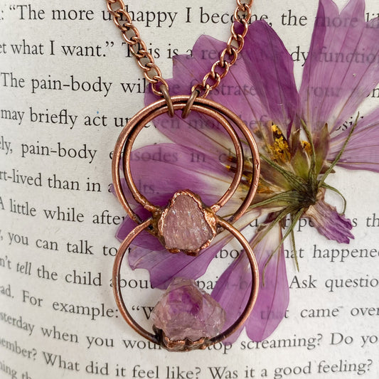 Amethyst & Rose Quartz Pendant
