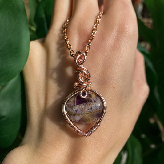 Amethyst Rose Gold Pendant