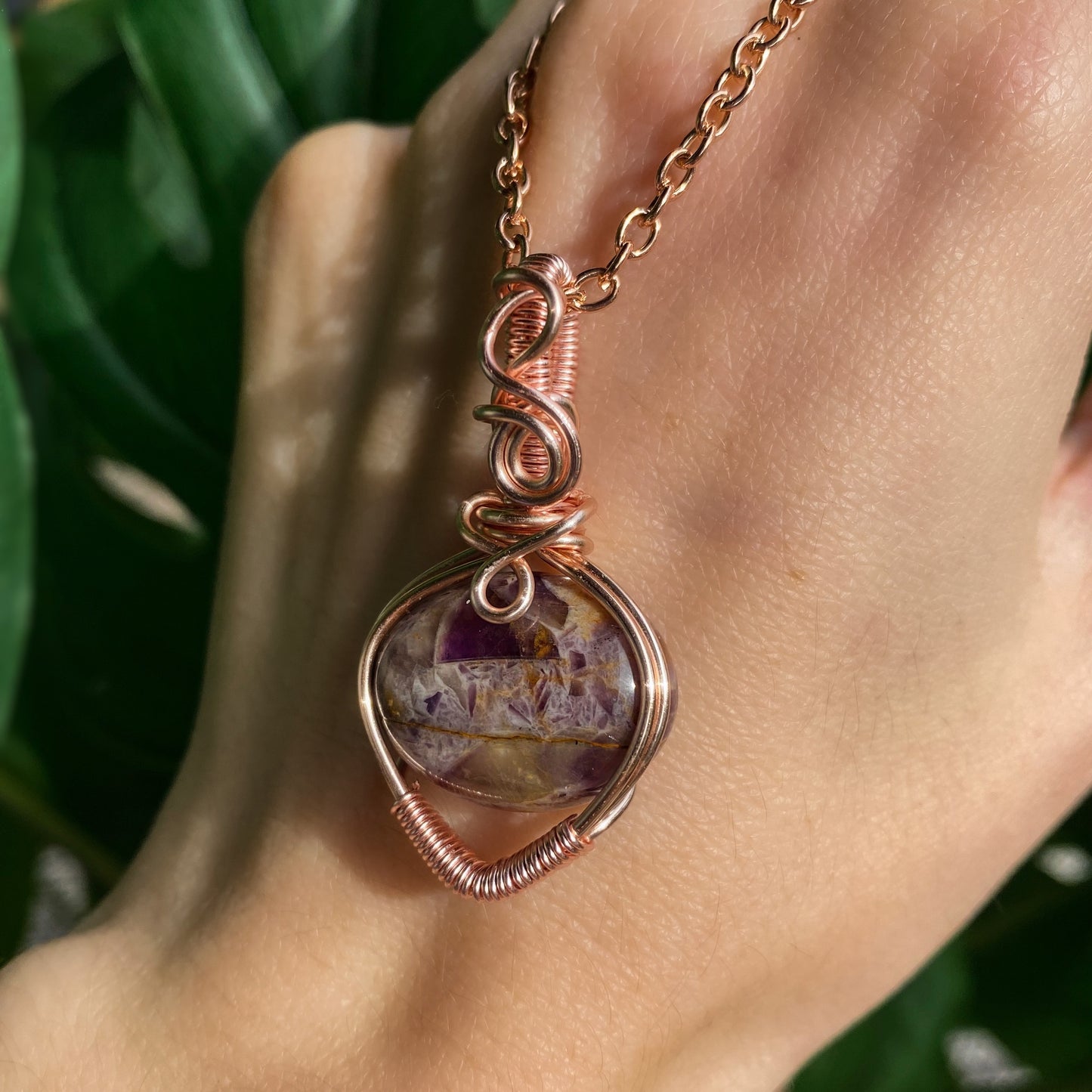 Amethyst Rose Gold Pendant