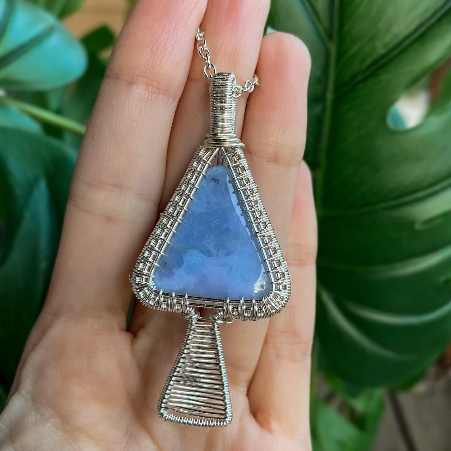 Blue Lace Agate Mushroom
