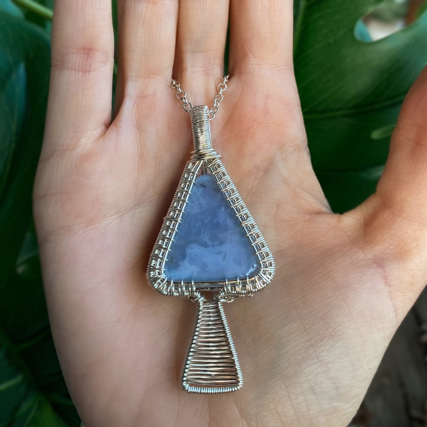 Blue Lace Agate Mushroom
