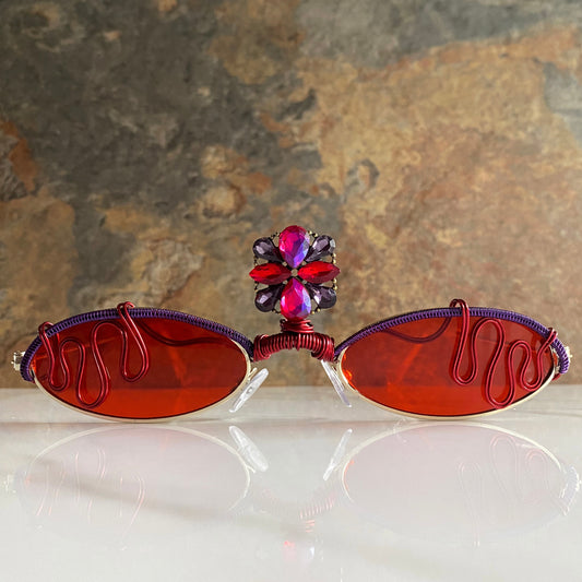 Red Oval Sunglasses