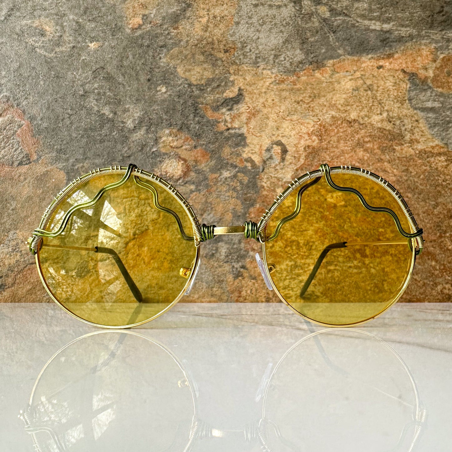 Yellow Round Sunglasses