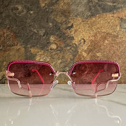 Pink Retro Sunglasses