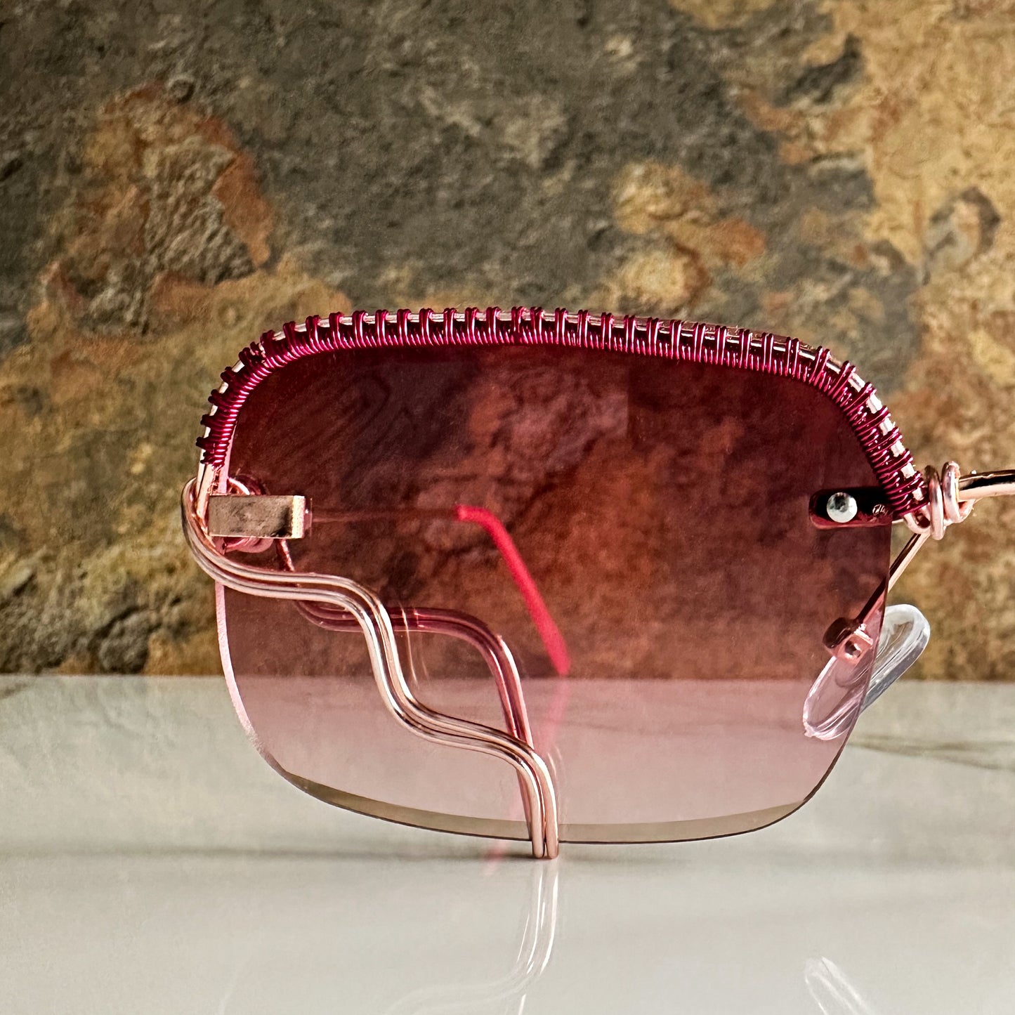 Pink Retro Sunglasses