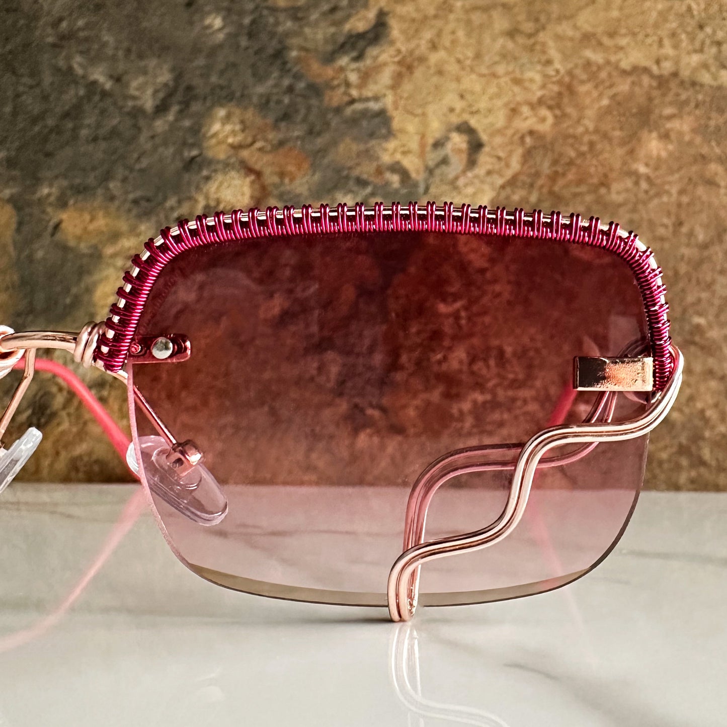 Pink Retro Sunglasses